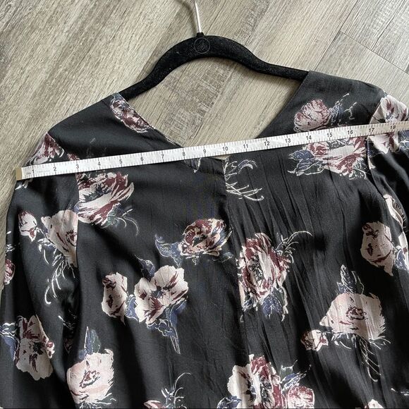 Cleobella Ellie Playsuit Black Floral Women's Open Back Romper - Picture 11 of 16